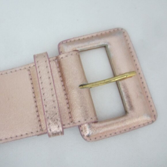 New Shirt Passion Italia Womens S Rose Gold Pink Leather Belt Waist 28\